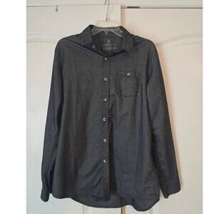 Free Fly Men's Gray Performance Bamboo Long Sleeve Button Down Shirt L
